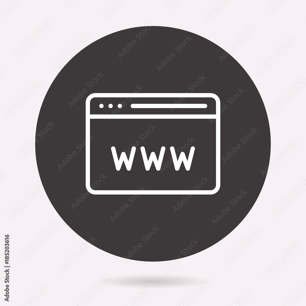 Aufkleber browser line vector icon. editable stroke.