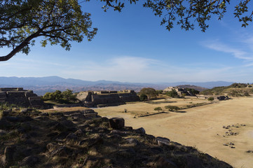 Obraz premium Site archéologique de Monte Albán, Oaxaca, Mexique