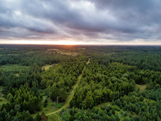 Fototapeta na wymiar Luftaufnahmen des dänischen Nationalpark Thy
