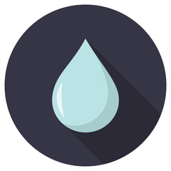 Wassertropfen Flat Design Icon