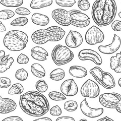 Fototapeta na wymiar nuts and seeds.