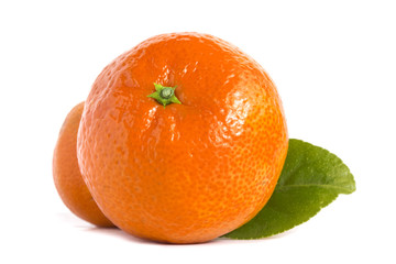 one big whole ripe bright mandarin