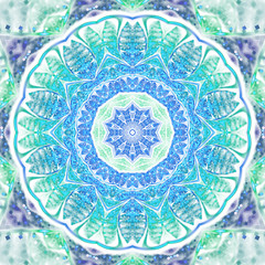 Light colorful fractal flower or butterfly, digital artwork for