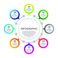 Abstract infographics number options template. Vector illustration. Can be used for workflow layout, diagram, business step options, banner, web design