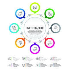 Abstract infographics number options template. Vector illustration. Can be used for workflow layout, diagram, business step options, banner, web design