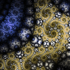 Colorful fractal swirls, digital artwork for creative graphic de