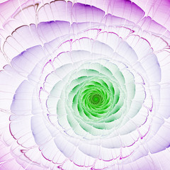 Soft light fractal flower, digital artwork for creative graphic design