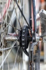 Fototapeta na wymiar Old bicycle chain