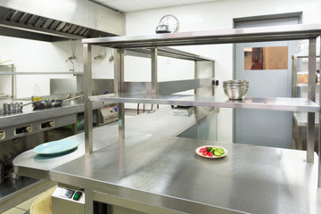 Modern kitchen equipment in a restaurant