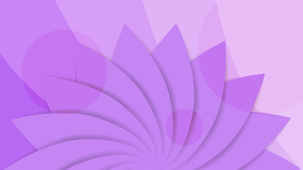 Obraz premium Abstract purple background with floral element. Violet color gradient leaf shapes texture for software design, web, apps wallpaper.