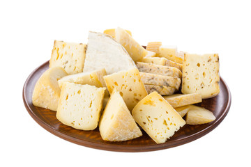 cheese isolated on white