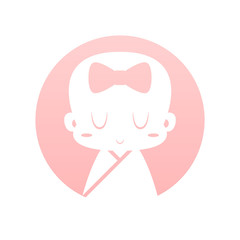 Baby girl icon vector