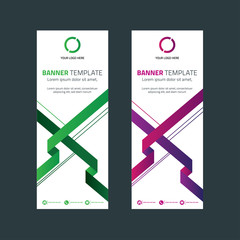 Standing Banner Template With Abstract Design