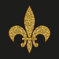 Beautiful fleur de lis with shimmer texture © C Design Studio