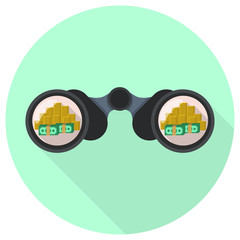 Fernglas Flat Design Icon