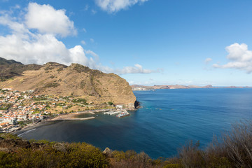 Machico bay on the east coast of Madeira Island, Portugal