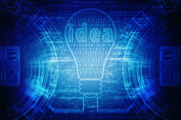 bulb future technology, innovation background, creative idea concept 