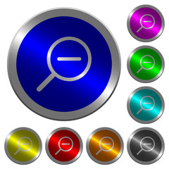 Zoom out luminous coin-like round color buttons