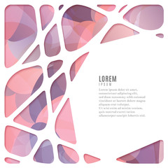 Abstract network frame with pastel background