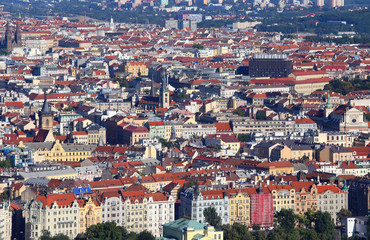 Many houses of Prague in Czech Republic