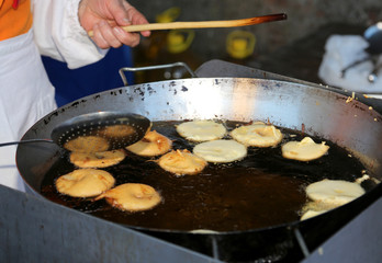 many pancake made with apples