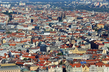 Prague is the capital of Czech Republic in Europe with many houses and palaces