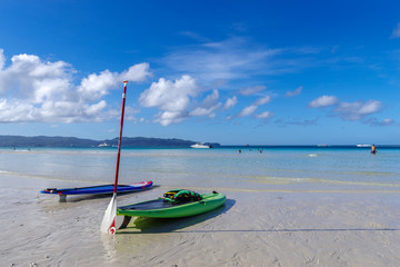 beautiful white beach in boracay