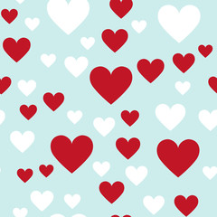Vector seamless pattern hearts for valentine day
