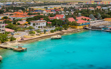 Fototapeta na wymiar Arriving at Bonaire