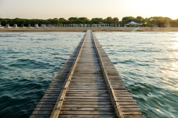 Beach of Lido di Jesolo summer day