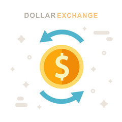 Dollar currency exchange concept. Stock market