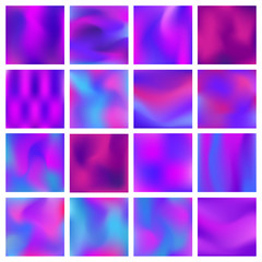 Fototapeta premium Ultra violet hologram set