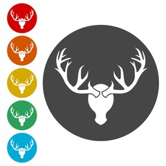 Deer head illustration vector 