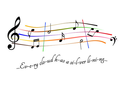 Musical score Every cloud has a silver lining