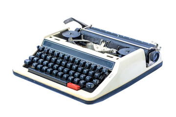 typewriter on white isolate background