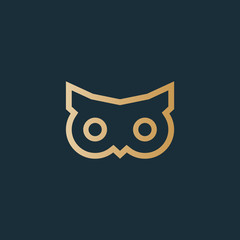 Owl Logo. Easy to change size, color and text