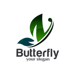 Fototapeta premium Butterfly Logo Design Template Vector 