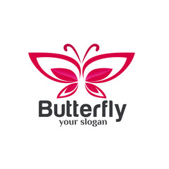 Fototapeta premium Butterfly Logo Design Template Vector 