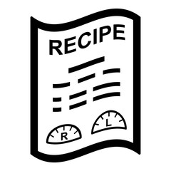 Medical recipe icon, simple style