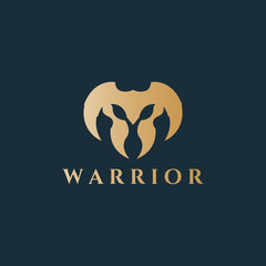 Warrior logo. Easy to change size, color and text