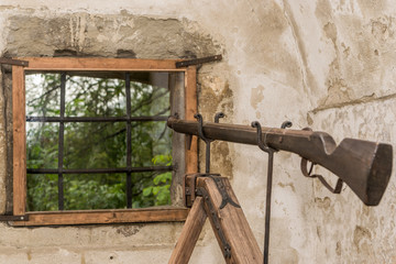 Rifle shooting from window