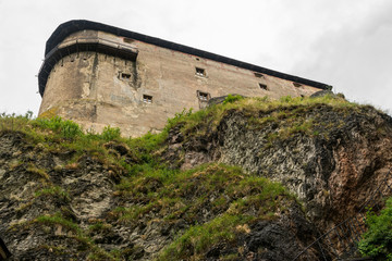 Fototapeta na wymiar Fortress of Orava castle on the rock