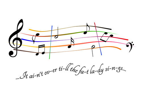 Musical score It ain't over till the fat lady sings