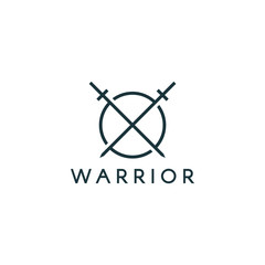 Warrior logo. Easy to change size, color and text