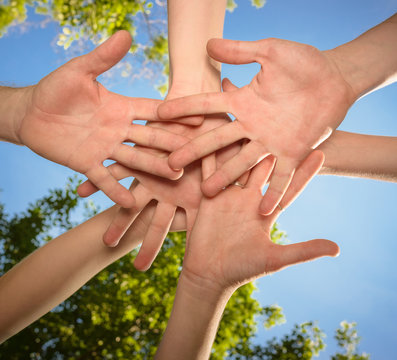 people hands together