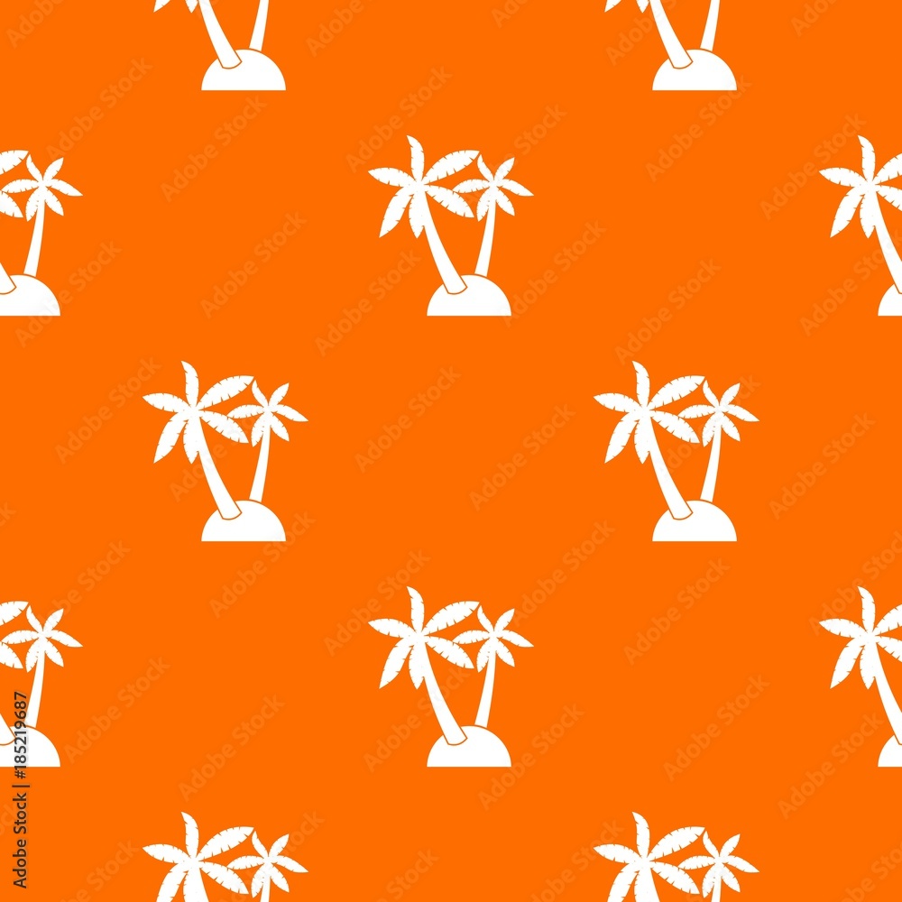 Poster palm trees pattern seamless