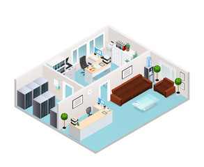 Office Interior Isometric Design