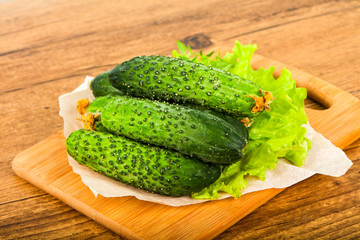 Green cucumbers
