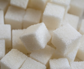 Close up shot of white sugar