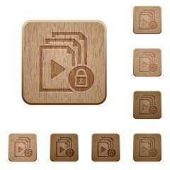 Lock playlist wooden buttons